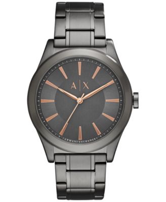 armani exchange rose gold watch mens