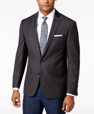 gray windowpane sport coat