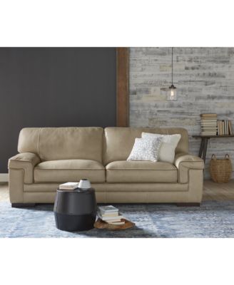 Myars 91 Leather Sofa, Created for Macy's