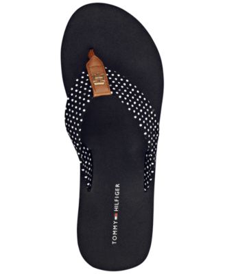 tommy hilfiger polka dot flip flops