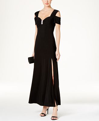 r and m richards cold shoulder gown