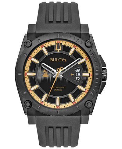 Bulova Men's Special Edition 2017 GRAMMY® Black Silicone Strap Watch 46mm 98B294