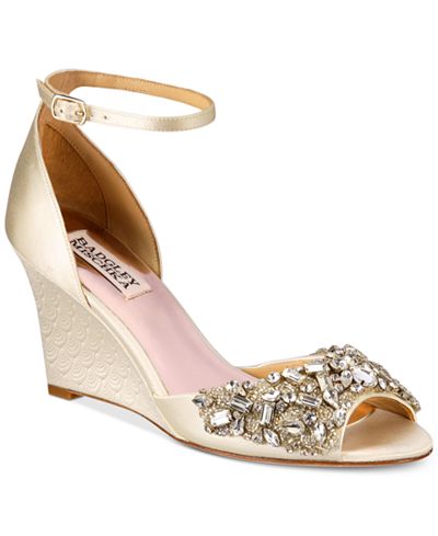Badgley Mischka Barbara Evening Wedge Sandals