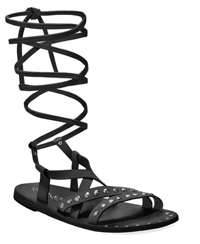 CHARLES By Charles David Steeler Flat Lace-Up Sandals