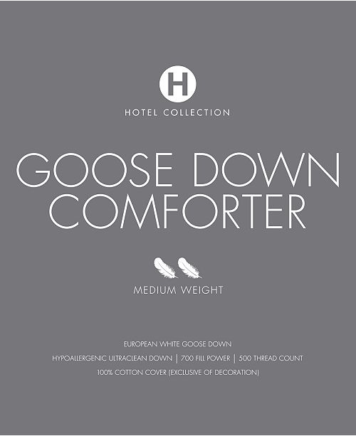 Hotel Collection European White Goose Down Medium Weight Twin