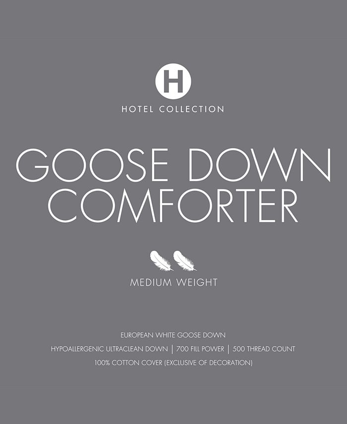 Hotel Collection European White Goose Down Medium Weight Hypoallergenic