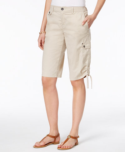 Style & Co Ruched Bermuda Shorts, Only at Macy's