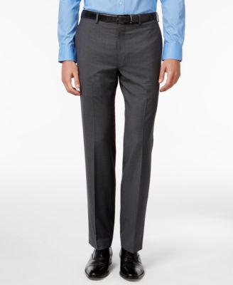 Lauren Ralph Lauren - Men's Classic-Fit Charcoal Houndstooth Dress Pants