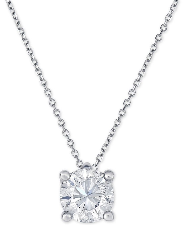 Macy's diamond best sale solitaire necklace