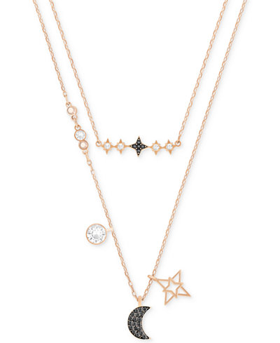 Swarovski Crystal Charm Pendant Necklace Set