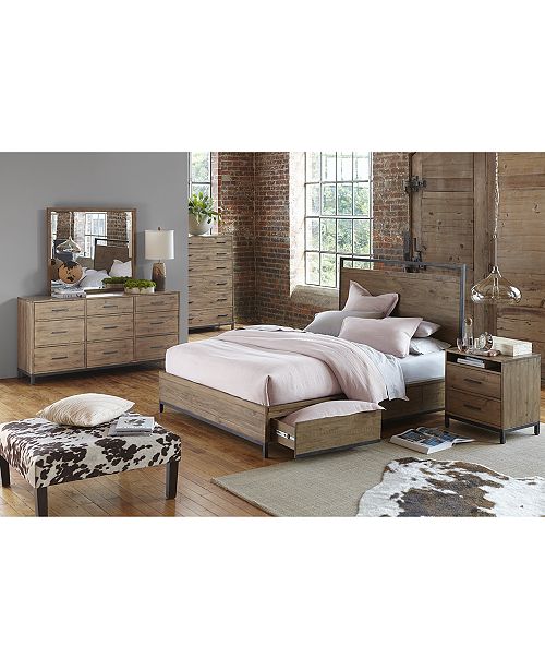 Furniture Gatlin Storage Queen Platform Bedroom Furniture 3 Pc