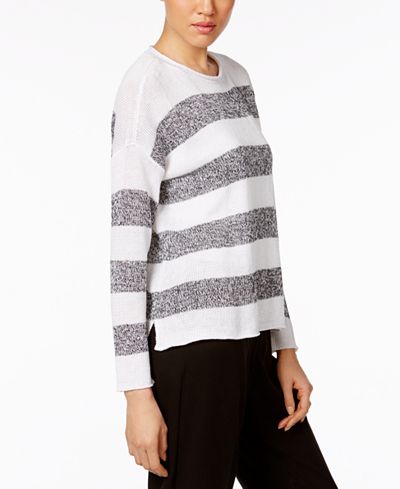 Eileen Fisher Organic Linen Striped Sweater