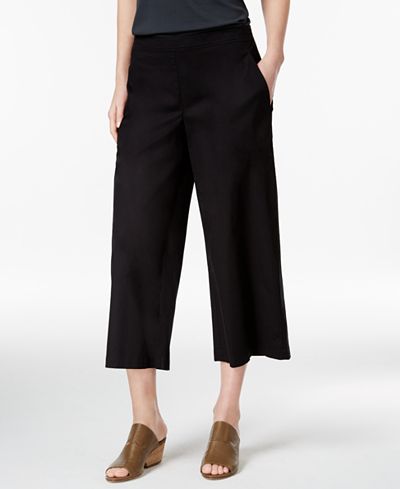 Eileen Fisher Cropped Wide-Leg Pants