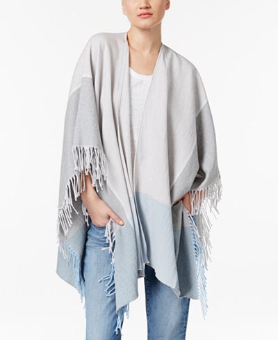 Eileen Fisher Cotton Plaid Serape