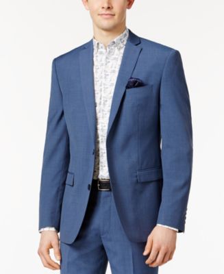 Bar III Men's Dusty Blue Solid Slim-Fit Jacket, Created for Macy's - Macy's