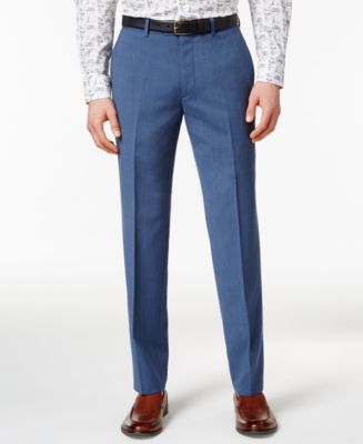 Bar III Men's Dusty Blue Solid Slim-Fit Pants, Created for Macy's - Macy's