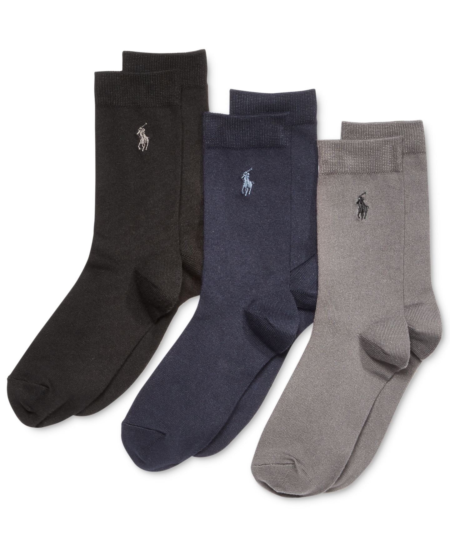 Носки, средней высоты, 3 шт. — Polo Ralph Lauren, цвет: Тёмно-синий — фото 1