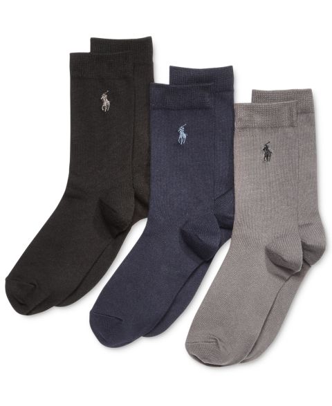 Носки, средней высоты, 3 шт. — Polo Ralph Lauren, цвет: Тёмно-синий
