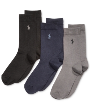 Polo Ralph Lauren Big Boys Super Soft Crew Socks, Pack Of 3 In Navy
