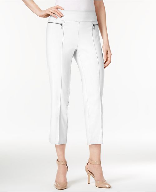 Style & Co Pull-On Cropped Pants, Created for Macy's & Reviews - Pants ...