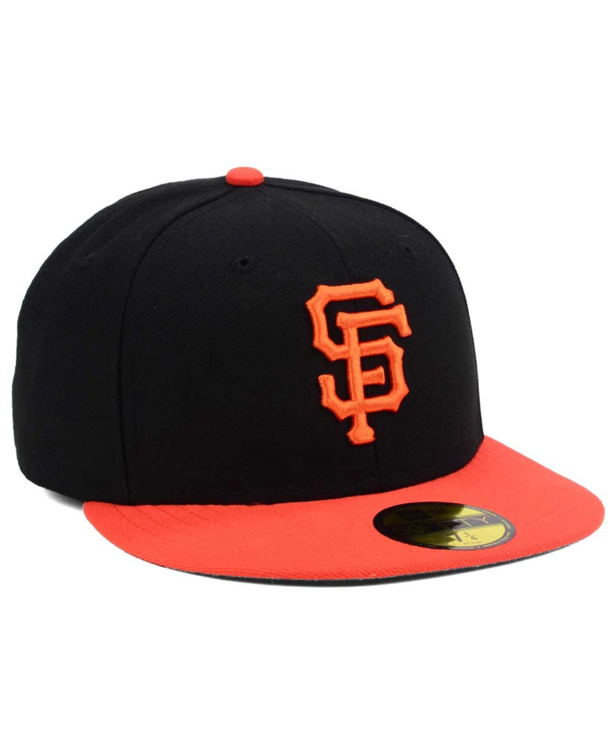 Shop New Era San Francisco Giants Authentic Collection 59fifty Fitted Cap In Black,orange