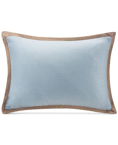 Madison Park 14 X 20 Oblong Linen With Jute Trim Decorative