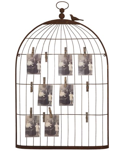 Metal Birdcage-Shaped Card and Photo Holder