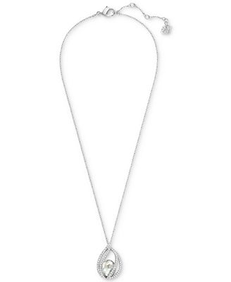 Swarovski Necklace, Megan Crystal Moonlight Pendant - Jewelry & Watches ...