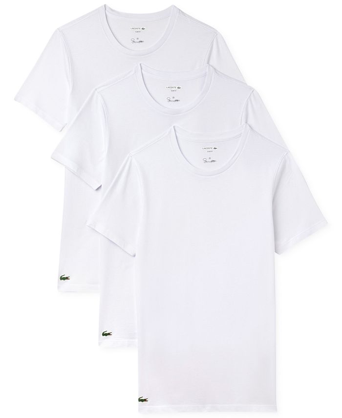 Lacoste Men's 3 Pack Cotton Undershirts - Macy's
