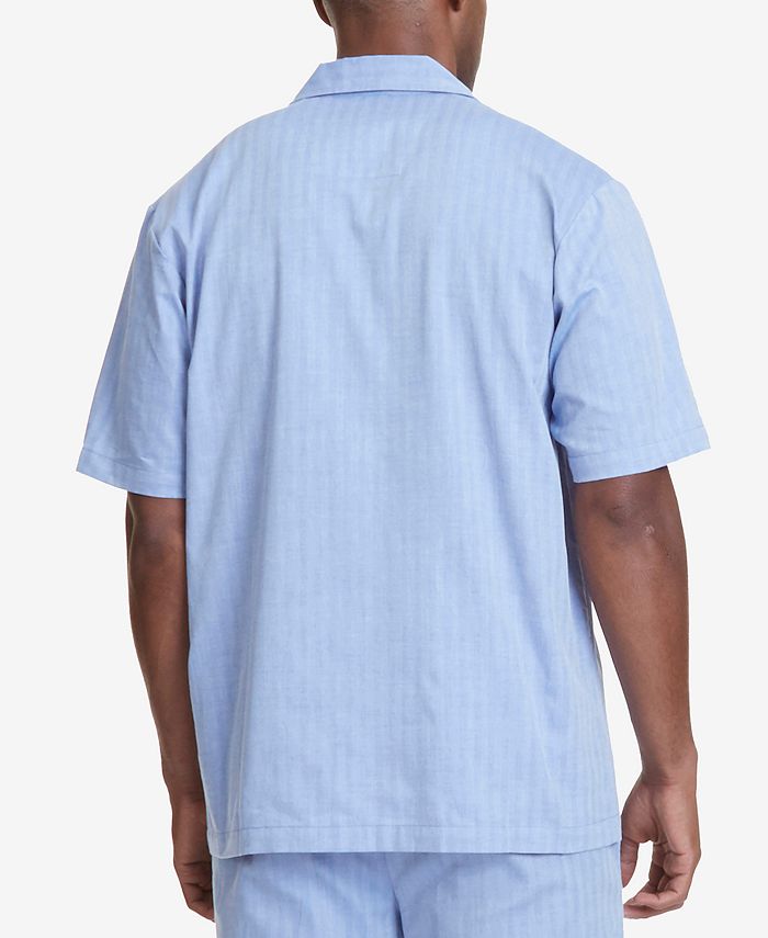 Nautica - Men's Herringbone Cotton Pajama Shirt