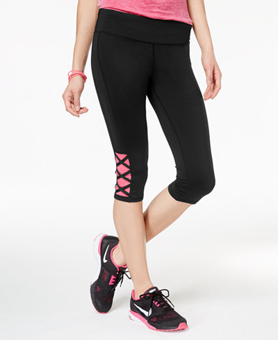 Material Girl Active Juniors' Cropped Yoga Leggings, Only at Macy's