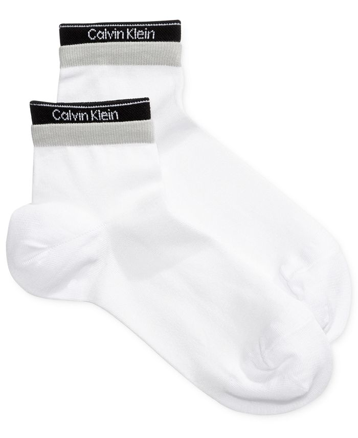 Calvin Klein Women's Logo Double Cuff Socks - Macy's