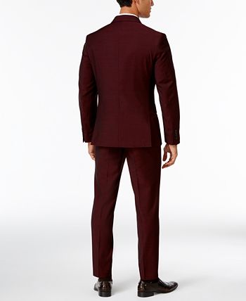 INC International Concepts INC Men's Slim-Fit Burgundy Pants