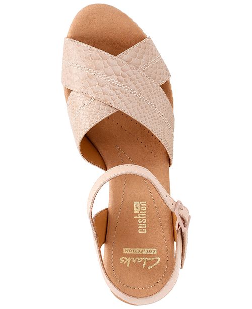 Clarks Collection Women's Helio Latitiude Wedge Sandals - Sandals ...