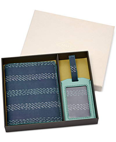 Fossil Keely Passport Case and Luggage Tag Gift Set