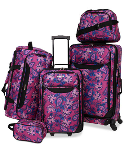 Tag Springfield III Printed 5-Pc. Luggage Set, Only at Macy&#39;s - Luggage Sets - Luggage ...