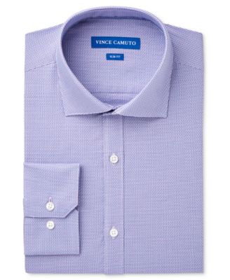 Vince Camuto - Men's Slim-Fit Comfort Stretch Iris Diagonal Dobby Dress Shirt