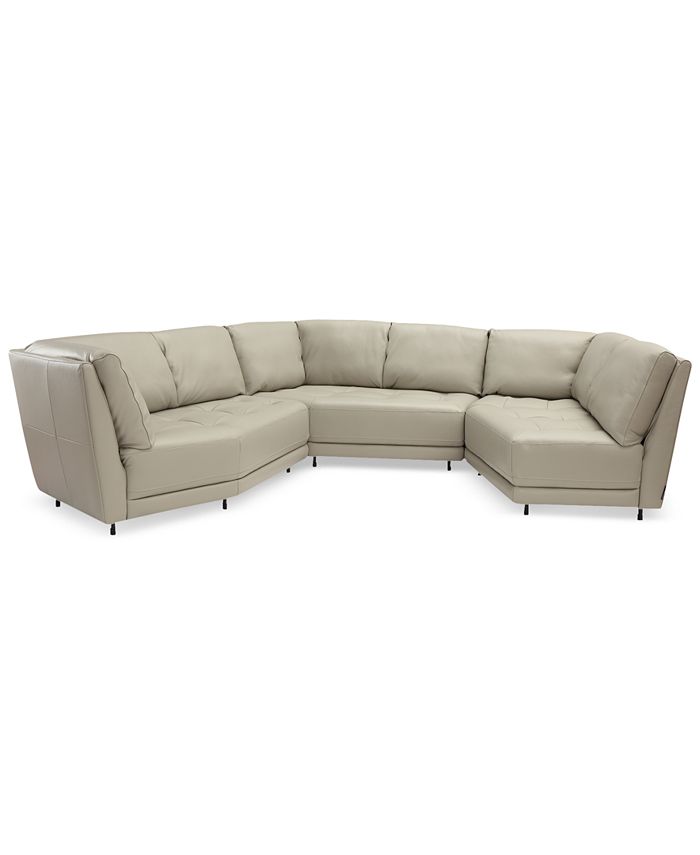 Furniture CLOSEOUT! Belice 3Pc. Leather Modular Sofa with 3 Apartment