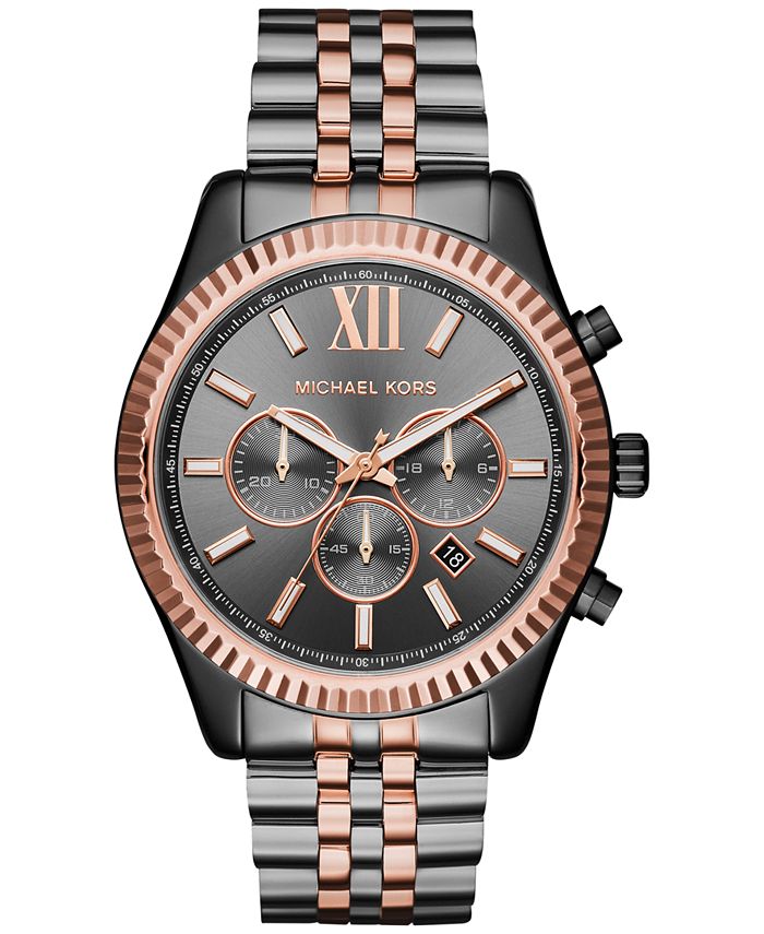 Michael Kors Men's Chronograph Lexington Two-Tone Stainless Steel Bracelet  Watch 44mm MK8561 & Reviews - All Watches - Jewelry & Watches - Macy's