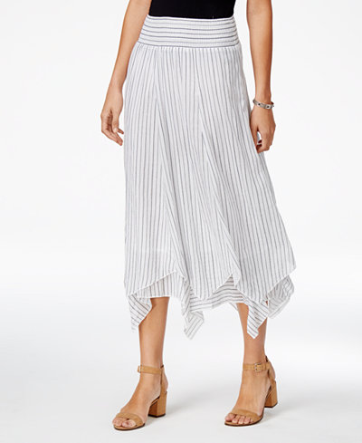 Style & Co Cotton Handkerchief-Hem Skirt, Only at Macy's