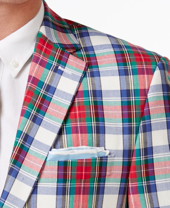 Lauren Ralph Lauren Men's ClassicFit MultiColor Madras Ultraflex Cotton Sport Coat Macy's