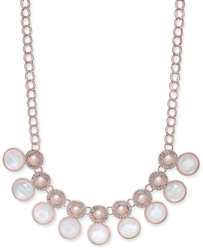 Charter Club MultiStone Large Link Collar Necklace, Created for Macy's