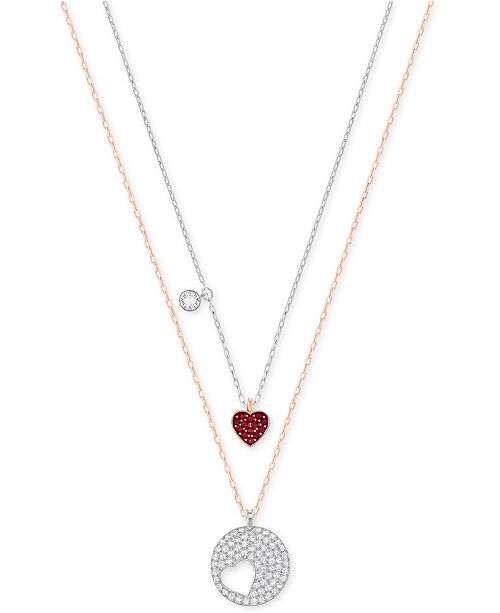 Swarovski necklace two rings clearance