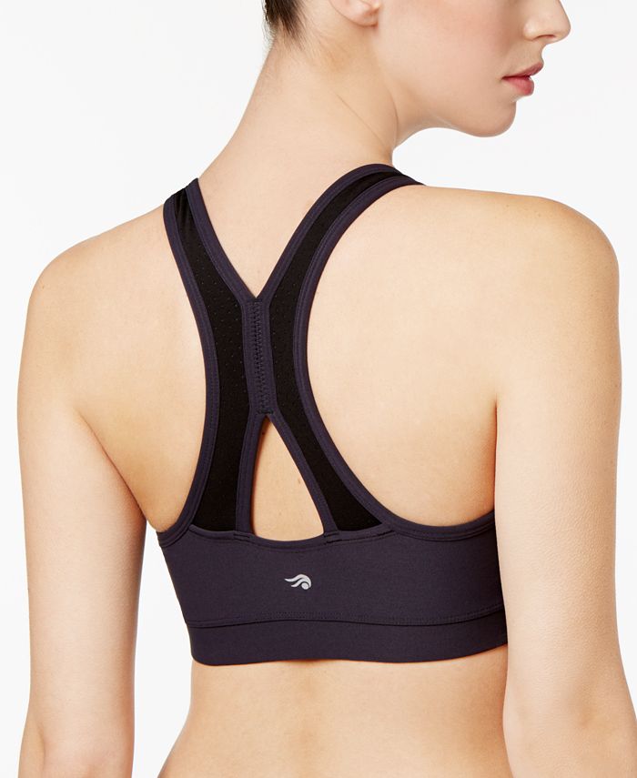 Ideology Zip-Up High-Impact Sports Bra, Created for Macy's - Macy's
