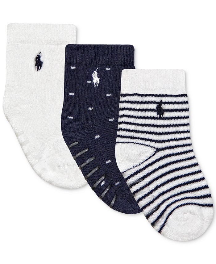 Polo Ralph Lauren - 3-Pk. Cushioned Crew Socks, Baby Boys (0-24 Months)