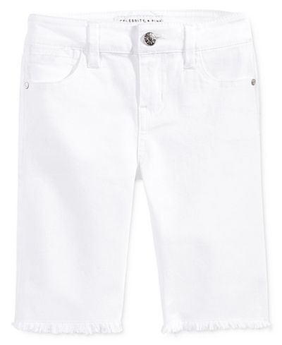 Celebrity Pink Frayed Hemline Shorts, Big Girls (7-16)