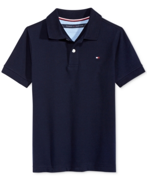 Shop Tommy Hilfiger Little Boys Ivy Stretch Polo Shirt In Master Navy