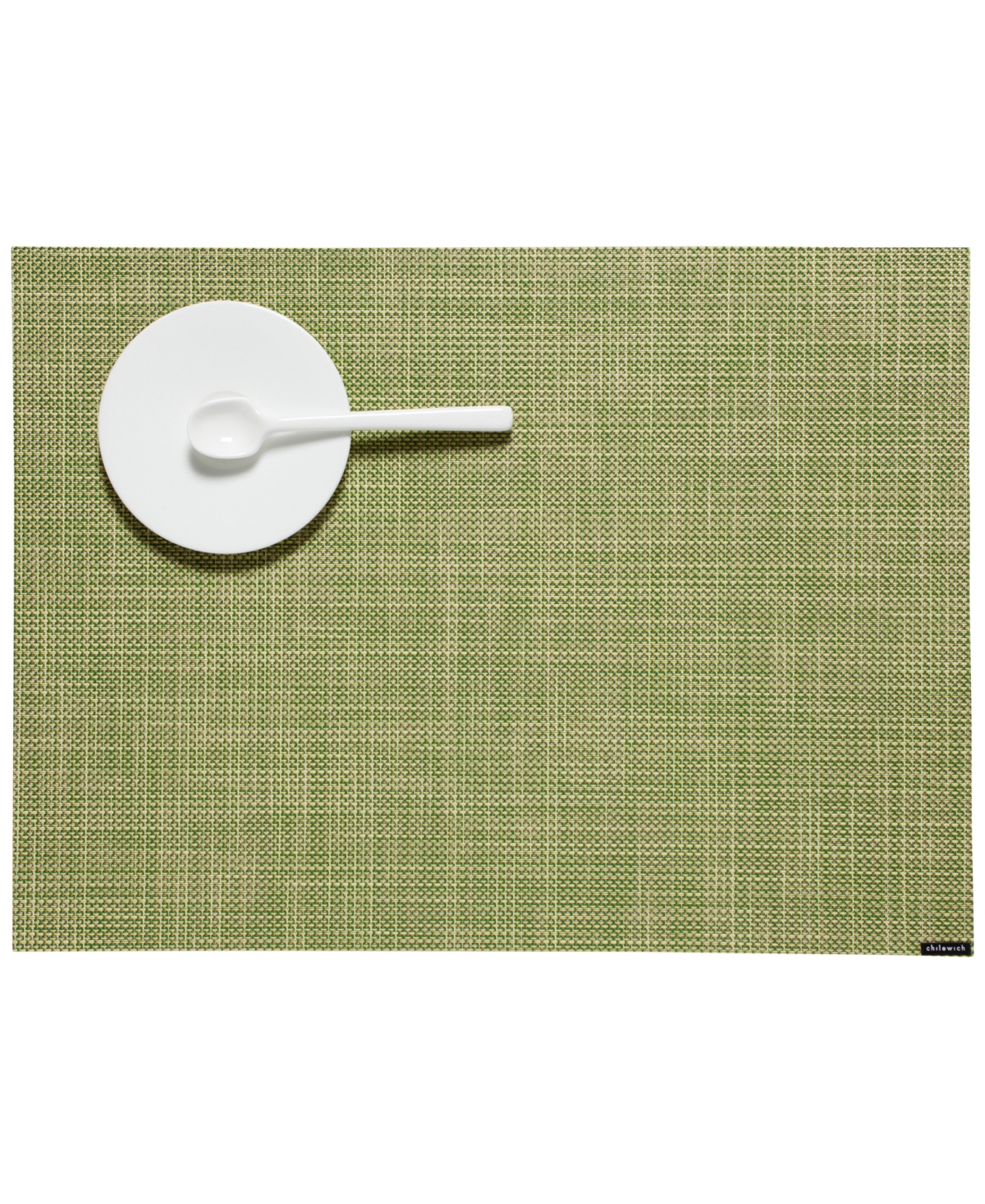 Chilewich Mini Basket Weave Placemat 14" X 19" In Dill