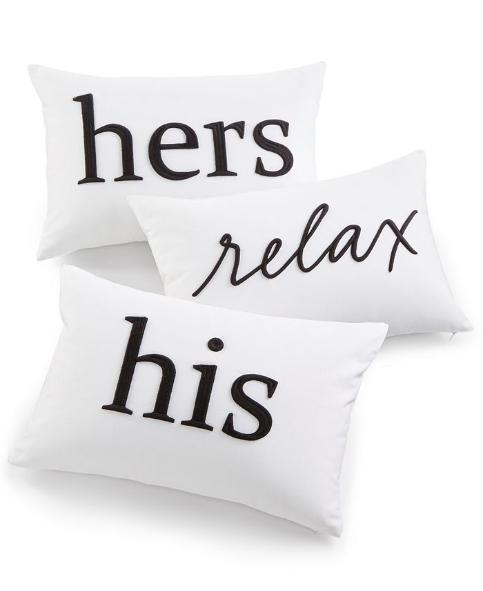 Charter Club Charter Club Embroidered Decorative Pillows, 12" x 18