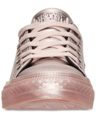 Converse Big Girls' Chuck Taylor Ox Metallic Leather Casual Sneakers from Finish Line